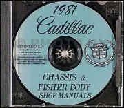 1981 Cadillac Shop Manual and Body Manual CD Deville Eldorado Seville Fleetwood (for: Cadillac)