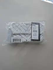 NEW Nicole Miller Silver Sequin Crossbody Bag Chain Strap Convertible Clutch NWT