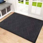 Mibao Front Door Mat Dirt Trapper Welcome Mat for Outdoor Indoor Non-Slip Wat...