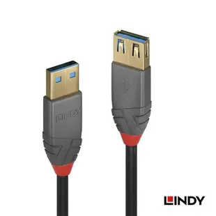LINDY 林帝 ANTHRA USB3.0 A公toA母 延長線2M 36762 USB連接線 (8.7折)