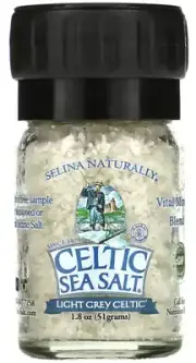 Selina Naturally - Celtic Sea Salt Light Grey - Aus Stock - Grinder 1.8 oz (51g)