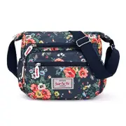 Casual Nylon Floral Shoulder Bag For Women Crossbody Bag Messenger Rosebush