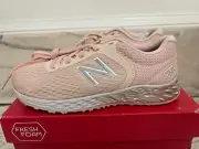 NEW NIB New Balance Fresh Foam Girls Pink Athletic Shoes Size 12