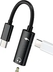 USB C to 3.5mm Audio Adapter(2 in 1)charger Cable Headphone Jack Splitter for iPhone 16 15 Pro Max Compatible With Samsung Galaxy S24 for Apple DAC Earphone for IPad Port Type C AUX Stereo Accessories