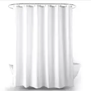 White Minimalism Shower Curtain Extra Long Thick Fabric Polyester Height 180 200