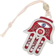 Middle Eastern Blue Eyes Palm Pendant Wind Chime Pendant Glass Eye Adorn Evil Eye Wall Decor Evil Eye Pendant Decor Evil Eye Hanging Ornament Geye Adorn Keychain at Home Metal