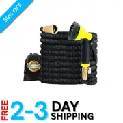 Durable 50ft Expandable Hose with Leak-Free Brass Connectors & Adjustable Nozzle