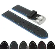 22mm Two-Tone Leather Racing Watch Band for Montblanc Star Classique