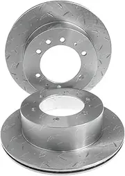 2 x Rear Slotted + Dimple Drilled Disc Brake Rotors for Nissan Patrol GQ Y60 GU Y61 & for Ford Maverick DA 1988 to 2016