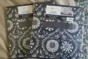 Mainstays Sequin Collapsible Storage Bin Floral Navy lot of 2