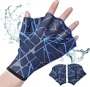 Water Gloves for Swimming | Water Gloves Half Cut - Unisex Swimming Training Gloves Webbed Flippers Paddle Web Frog Swim Gloves for Adults Kids Dobooo