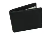 Theory Mens Black Marr Pebbled Genuine Leather Billfold Bifold Wallet 8679-5