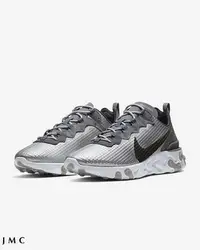 在飛比找Yahoo!奇摩拍賣優惠-NIKE REACT ELEMENT 55 PRM 銀灰 運