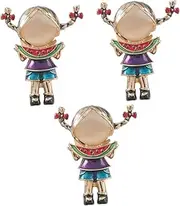 [FOMIYES] Watermelon Girl Enamel Brooch Pin for Women Cute Cartoon Girl Brooch for Hats Jackets and Bags present for Birthdays and Special Occasions