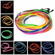 1M EL Cold Wire Neon Light Dress Party Dance Festival Decoration With Ballast Controller For Motor Auto 392 WHITE&BLUE