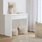 Console Table with Storage Drawer - White
