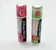 2 PACK CHAPSTICK Lip Moisturizer Raspberry Sorbet Strawberry Kiwi Chapped Balm