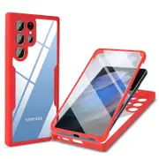 For Samsung Galaxy S23 Ultra Phone Case Camera Lens Protection Acrylic+TPU Phone Cover with PET Scre