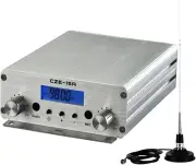 CZE-15W FM Radio Broadcast Transmitter Stereo Mini Radio Station with 3.5mm Mic
