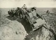 Transport Difficulties at the Front WWI 1914-1919 In the chalky so- Old Photo