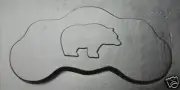 Bear bench top mold .150 plastic concrete plaster mould 32"L x 13"W x 2" thick