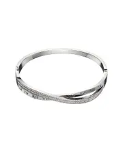 Jean Claude Year Of The Snake Collection Stainless Steel CZ Bracelet