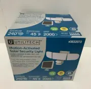 NIB‼UTILITECH Motion Activated SOLAR Security Light #3832072 BRAND NEW IN BOX‼