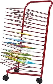 Art Drying Rack for Classroom,Dry Rack with 4 Casters,for Home,Art Classroom or Studio Stacking Rack for Painting 16-Tier
