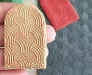 INTERLOCKING ARCH Texture mat for Polymer Clay | Flexible Texture Stamp |