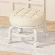 Rotating Stool Chair 360° Rolling Adjustable Round Rolling Stool With Wheels