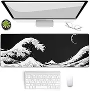 VANZEV Gaming Mouse Pad, Wave Themed Mouse Pad, Desk Mat, Non-Slip Rubber Base MousePads for Computers Laptop Office School Home Accessories Decor 31.5" x 11.8"