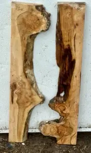 F1 Maple Burl Live Edge Slab 24x12x7/8Curly Birds Eye DIY Epoxy River Table 8%mc