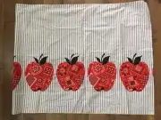 Vintage Fabric yds Retro 70's Ticking Bandanna Style Country Apple Pattern 2 yd