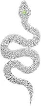 Tofficu Sew on Rhine Patches Snake Stickers Rhinestones Snake Patch for Fashionable Animal Applique Decorations