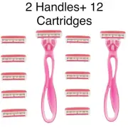 14 pc. BIC Simply Soleil Click 3 Womens Disposable Razor, 2 Handle+ 12 Cartridge
