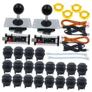 2 Player Arcade Game DIY Kit Arcade Matt Frosted Black Button Twins USB