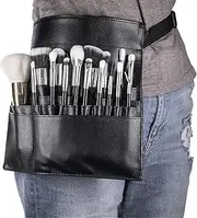 DFIEER 22 Pockets Professional Cosmetic Makeup Brush Bag with Artist Belt Strap for Women Artist's Pocket Makeup Artist Apron (Brush Not Included)