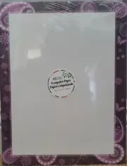 Paisley Purple Border 40 Sheets Of White Computer Paper 8.5 X 11 In. (21x28cm)