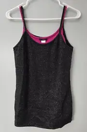 MARK. Camisole Tank Top Bundle 2 Pack XL Pink & Black Shimmer Womens
