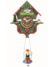 Kuckulino Black Forest Clock Black Forest House with quartz mov.. TU 2012 SQ NEW