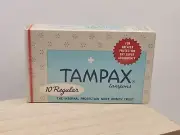 Vintage 1960's TAMPAX Tampon 10 Regular Pack Unopened SEALED NOS