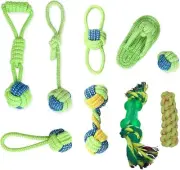 Dog Toys for Chewers Aggressive Puppy Teething Chew Rope Treats Toys Fun 9 Pack