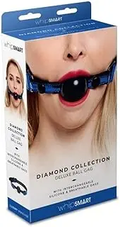 WhipSmart Diamond Ball Gag - Blue Mouth Restraint