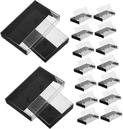KITANDOVE 20pcs Vintage Cassette Tape Storage Cases Audio Cassette Holder for Compact Organizer for for Collectors and Art Displays