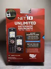 Motorola MOTO EM326g - Black (Net10) Cellular Phone New Sealed Box