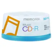 Memorex MUSIC CD-R DA 40X 700MB 80MIN, 4 X 30-PACK SPINDLE, SEALED