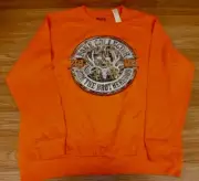 Men's Bone Collector Crew Fleece Orange Pull Over Sweatshirt