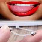 Bulk Clear Silicone Flexible Tongue Bar Barbell Steel Ball Nipple Ring Piercing