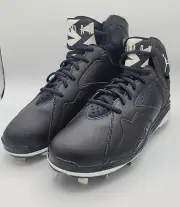 Nike Mens Air Jordan 7 Retro Metal Baseball Cleats Black/White Size 12 No Box