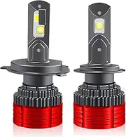 LED Bulbs 30000 Lumens, LED Light with 400% Brightness, Wider Driving Vision, Non-Polarity and 6000K Xenon White, Pack of 2,H7